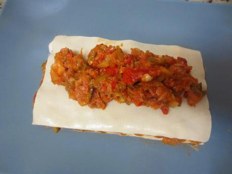 Lasaña de pisto, atún y huevo olla GM