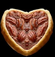 corazón de pay de nuez