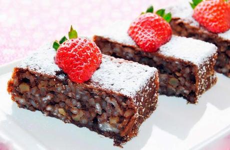 pastel de arroz chocolate