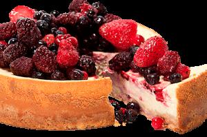 pay de queso limón y bayas