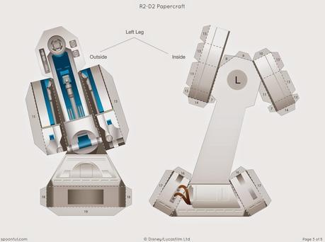 Descargable imprimible de R2-D2 de la saga de Star Wars para maqueta 3d-4