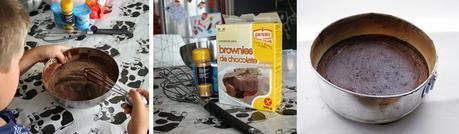 Preparando el brownie para el desayuno con la nueva taza New Wave Barcelona