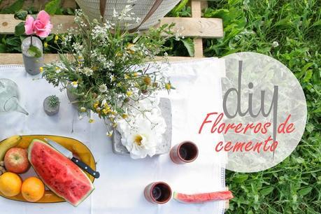 Diy floreros de cemento + picnic + sorteo decopedia5