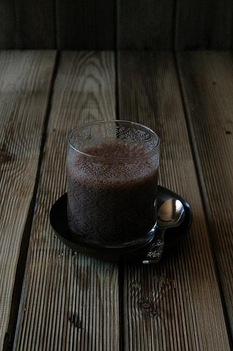Batido de plátano, avellana y chocolate
