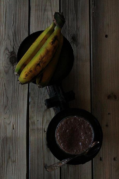 Batido de plátano, avellana y chocolate