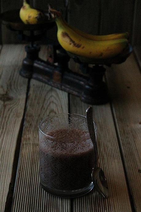 Batido de plátano, avellana y chocolate