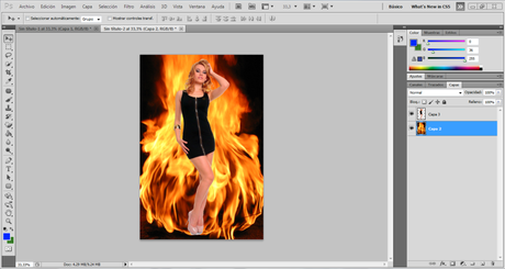 Photoshop  Efecto fuego