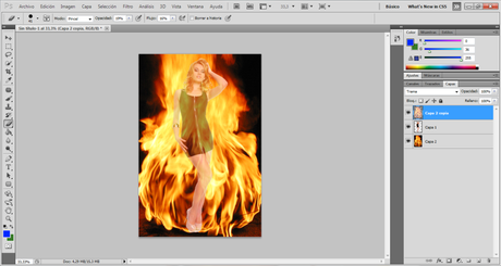 Photoshop  Efecto fuego