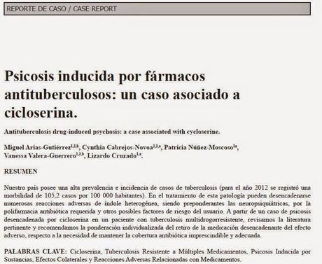 Psicosis inducida por fármacos antituberculosos: un caso asociado a cicloserina