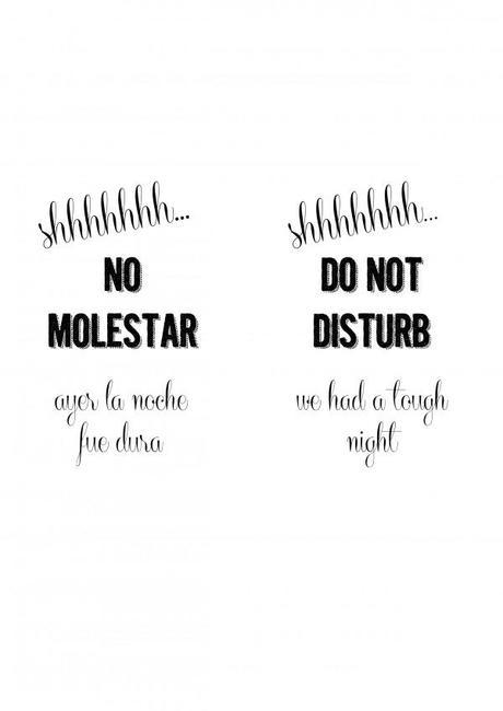 no molestar