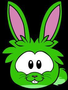 puffle conejo verde