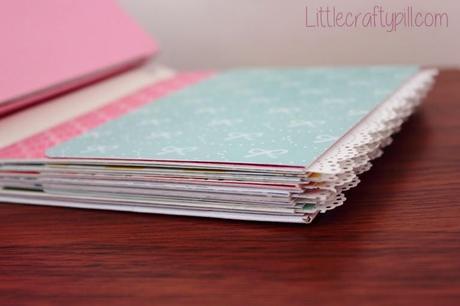 Cómo hacer un mini álbum de sobres con cubierta de cartón (II) : Decoración interior