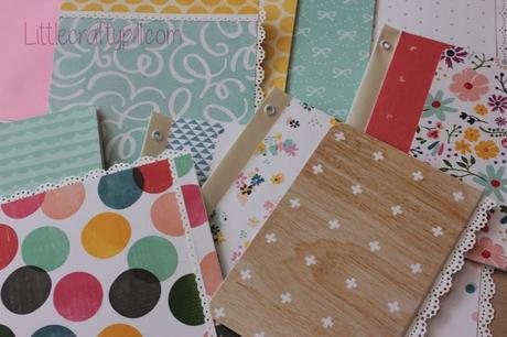 Cómo hacer un mini álbum de sobres con cubierta de cartón (II) : Decoración interior