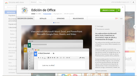 Trabajar con documentos de Office en Google