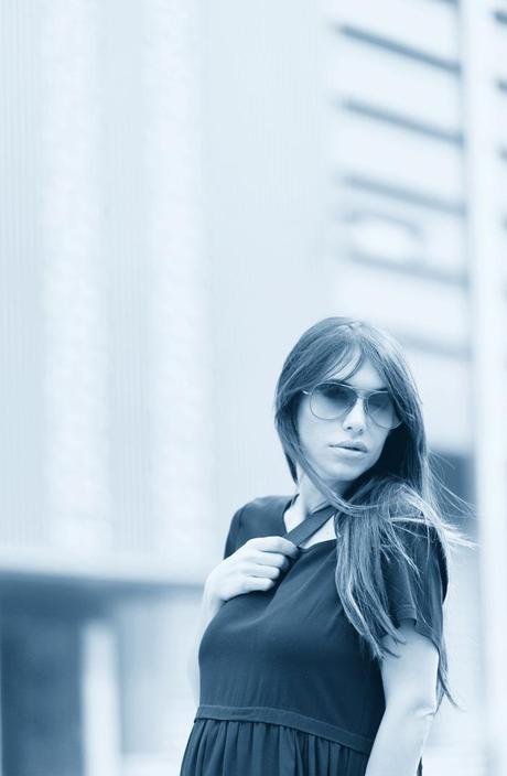 street style barbara crespo blue dress C&A new collection fashion blogger outfit blog de moda