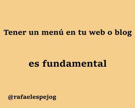tener un menu en tu web o blog es fundamental