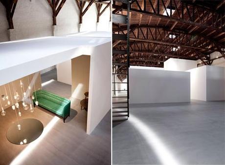 Aldea de cubos blancos diseñada por Norm Architects para el showroom de ‘&tradicion;’