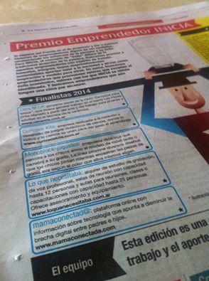 Mamaconectad@ Finalista en los Premios Inicia premio inicia2014