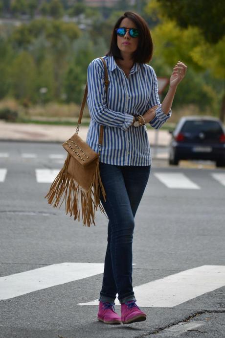 Look: Rayas + flecos + espadrilles