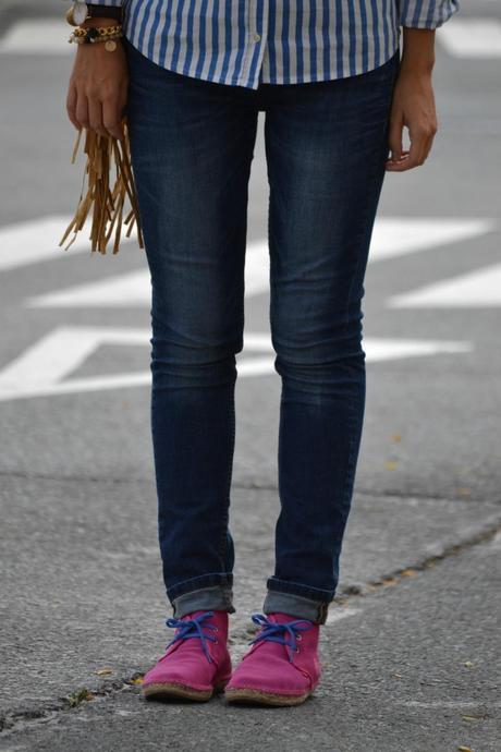 Look: Rayas + flecos + espadrilles