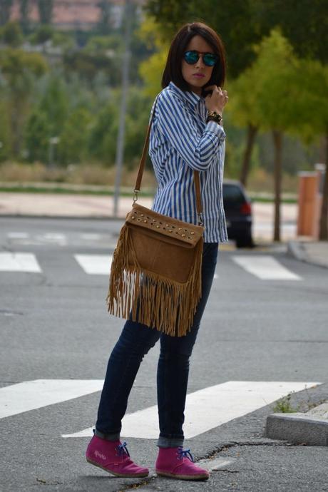 Look: Rayas + flecos + espadrilles
