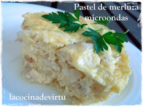 Pastel de merluza al microondas