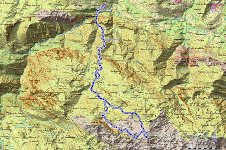 Mapa de la ruta La Molina, Cabezo Llerosos
