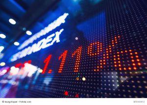 Stock market price drop display