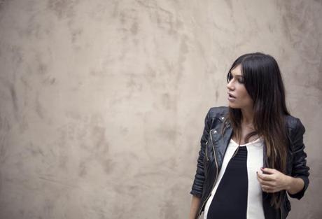 street style barbara crespo color block dress 6ks marc by marc jacobs bag mango leather jacket fashion blogger outfit blog de moda