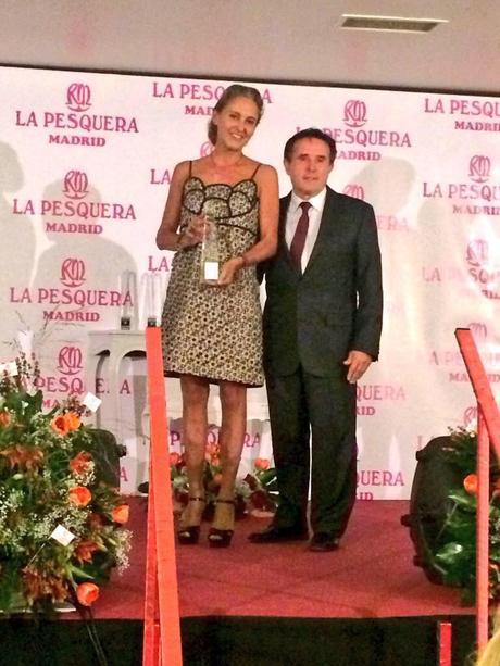 Recibiendo el premio La Pesquera