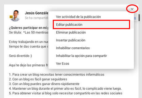 ¿Cómo implicar tus seguidores en Google+, para que participen en tu próximo post? ¿Cómo implicar tus seguidores en Google+, para que participen en tu próximo post?