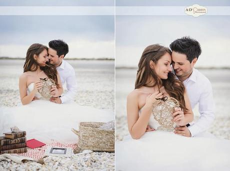 Una postboda romántica a orillas del mar