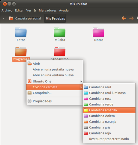 folder color1 Definir carpetas con colores diferentes en Ubuntu