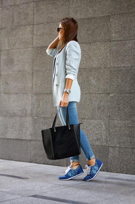 Blue Blazer + Sneakers