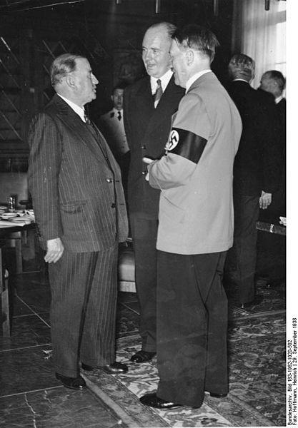 Adolf Hitler y Edouard Daladier en Múnich en septiembre de 1938