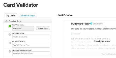 Validación de las Twitter Cards