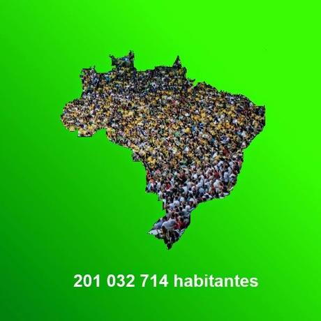 Población aproximada de Brasil en el año 2013