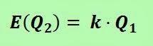 E(Q2) = k Q1
