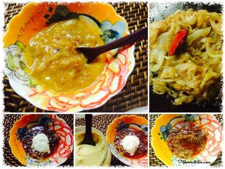 Tosta de medallones de manitas con piquillo y almendras elaboración_5 Fotor