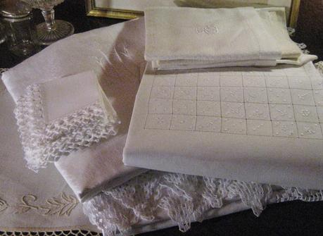 Estilo shabby: lino y puntillas.