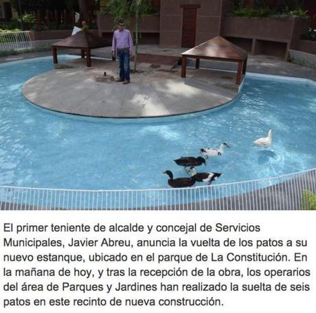Inauguración nueva charca de los patos en La Laguna