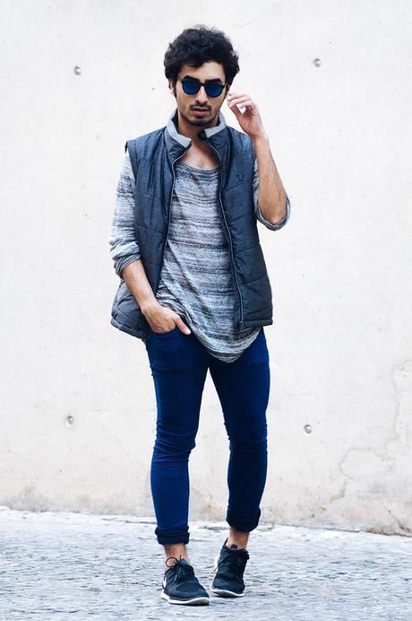 grey-day-luke-waistcoat-knit-h&m-shirt-bershka-skinny-jeans-nike free run-5 (10)