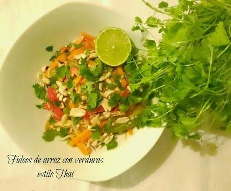 Receta: fideos de arroz con verduras estilo Thai