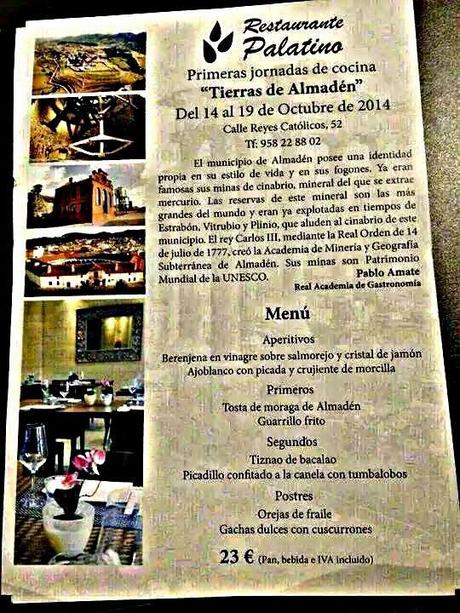 Almadén presente en las Jornadas Gastronómicas del Rte. Palatino de Granada