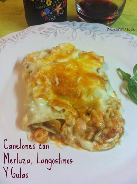 Canelones De Merluza, Langostinos Y Gulas