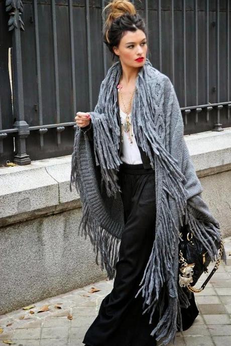 STREET STYLE INSPIRATION; CAPES and PONCHOS.-