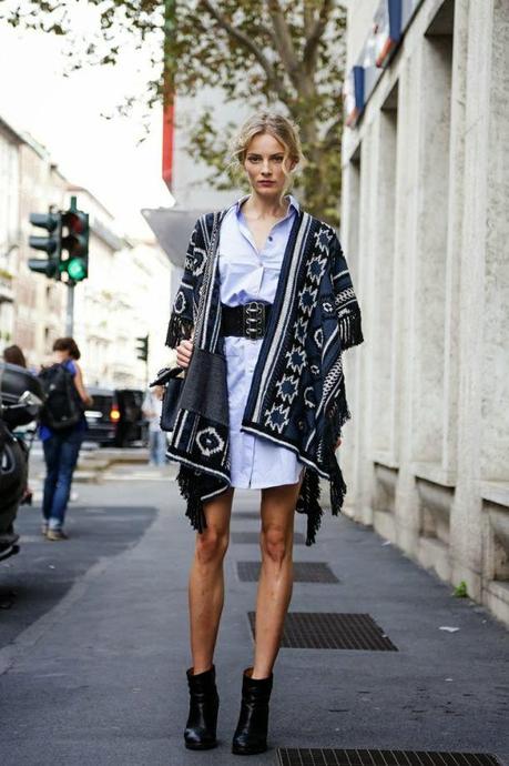 STREET STYLE INSPIRATION; CAPES and PONCHOS.-