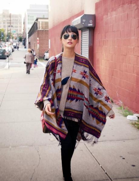 STREET STYLE INSPIRATION; CAPES and PONCHOS.-