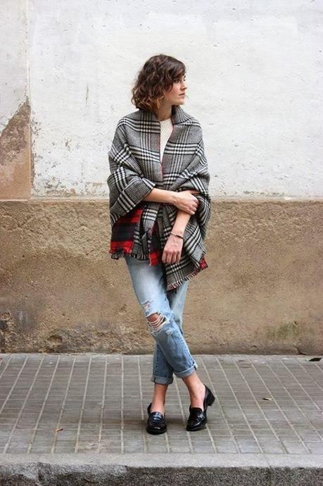 STREET STYLE INSPIRATION; CAPES and PONCHOS.-