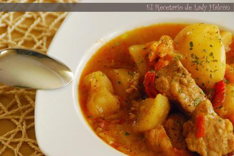 Caldereta de magro de cerdo y chorizo